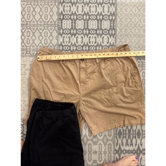 2 Pairs Chubbies Shorts Mens 3XL Casual Khaki Chino Elastic Waist Flap Pocket 7” - Picture 8 of 9